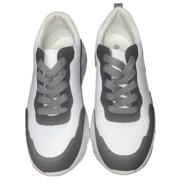 Mata White Sneakers Women Size 9 chunky Trainers Platform Casual Comfy sporty - Picture 2 of 8